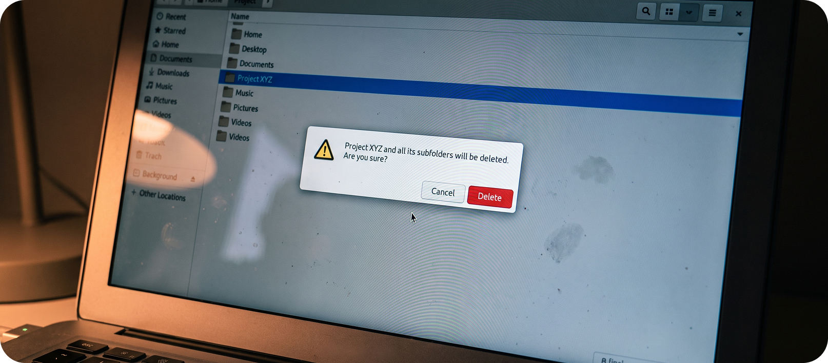 user clicks on delta and a pop up appears on screen